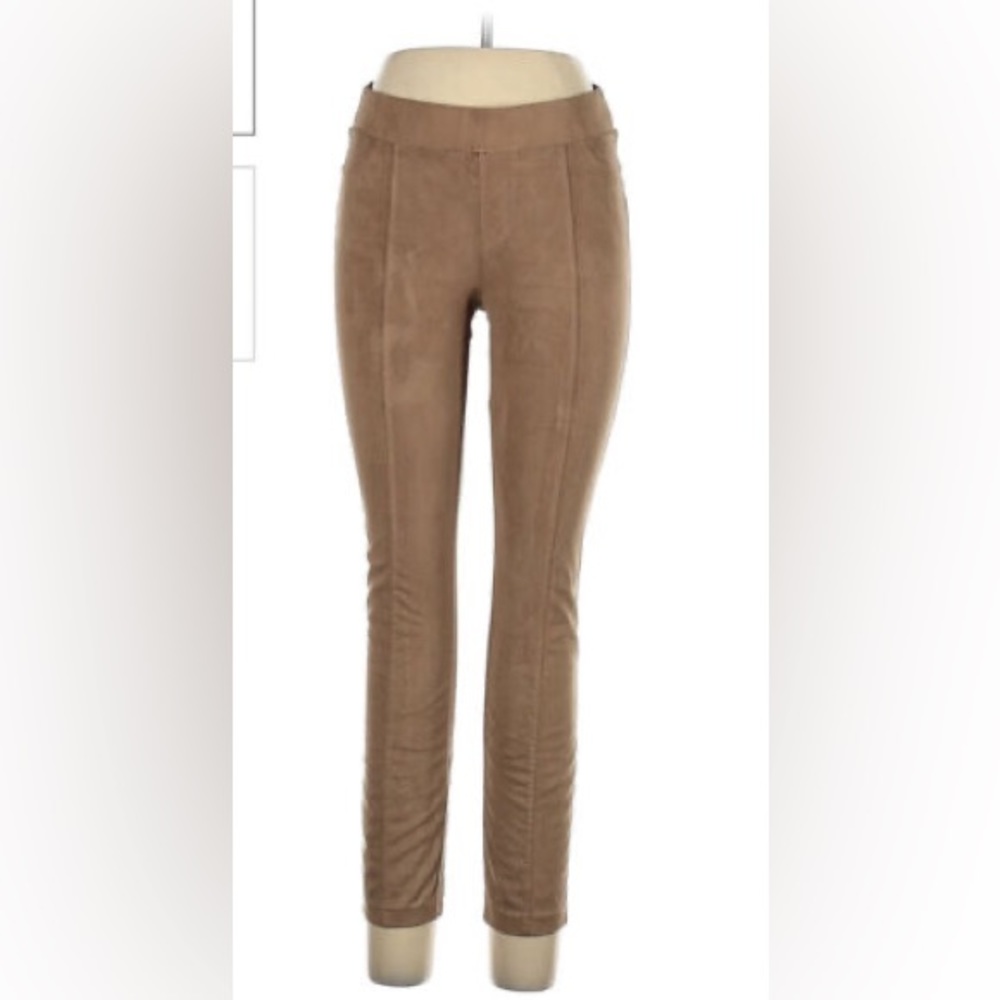 ECI NY Faux Suede Pants, Sz Med Nude